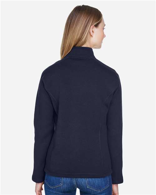 Devon & Jones DG793W Women's Bristol Full-Zip Sweater Fleece Jacket - Navy - model back