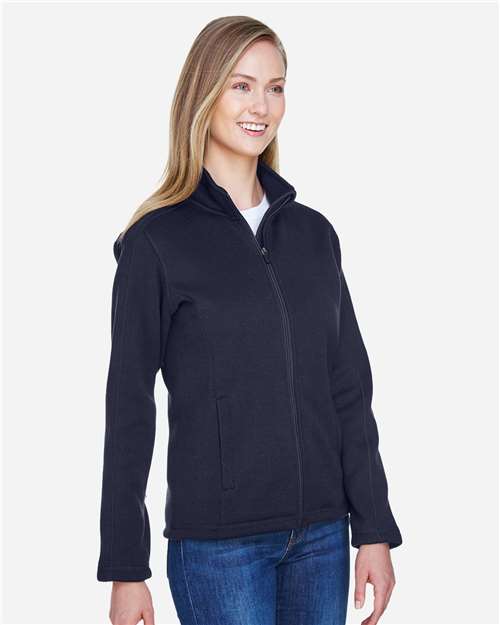 Devon & Jones DG793W Women's Bristol Full-Zip Sweater Fleece Jacket - Navy - model side