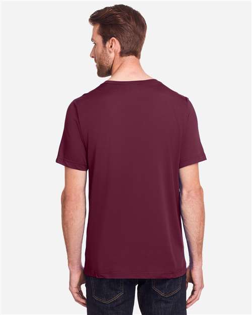 Core 365 CE111 Unisex Fusion ChromaSoft Performance T-Shirt - Burgundy - model back