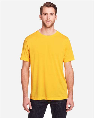 Core 365 CE111 Unisex Fusion ChromaSoft Performance T-Shirt - Campus Gold - model front