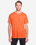 Core 365 CE111 Unisex Fusion ChromaSoft Performance T-Shirt - Campus Orange - model front
