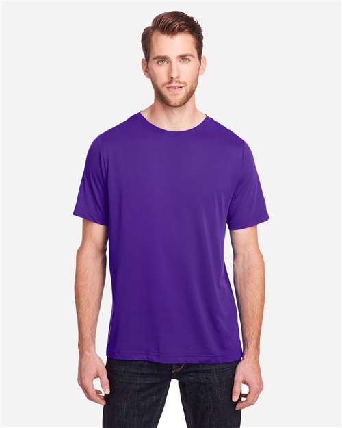 Core 365 CE111 Unisex Fusion ChromaSoft Performance T-Shirt - Campus Purple - model front