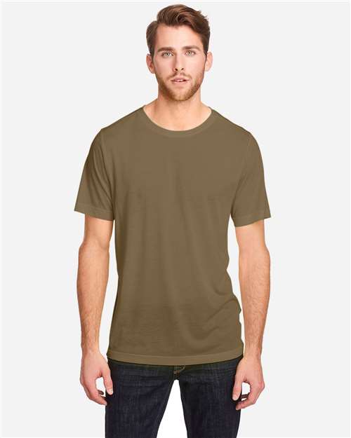 Core 365 CE111 Unisex Fusion ChromaSoft Performance T-Shirt - Coyote Brown - model front