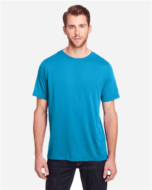 Core 365 CE111 Unisex Fusion ChromaSoft Performance T-Shirt - Electric Blue - model front
