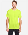 Core 365 CE111 Unisex Fusion ChromaSoft Performance T-Shirt - Safety Yellow - model front