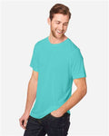 Core 365 CE111 Unisex Fusion ChromaSoft Performance T-Shirt - Sea Glass - model side