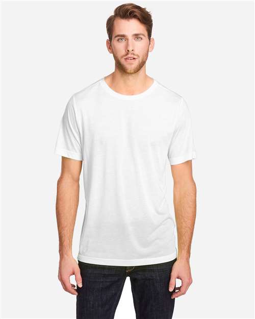 Core 365 CE111 Unisex Fusion ChromaSoft Performance T-Shirt - White - model front