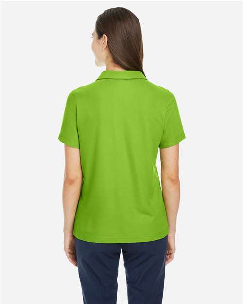 Core 365 CE112W Women's Fusion ChromaSoft Pique Polo - Acid Green - model back