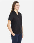 Core 365 CE112W Women's Fusion ChromaSoft Pique Polo - Black - model side
