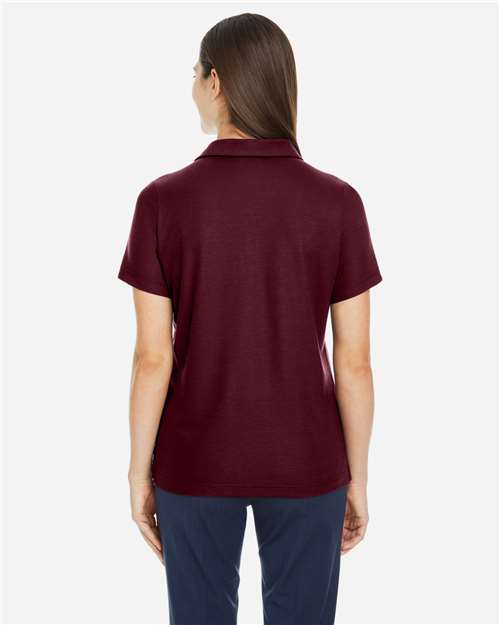 Core 365 CE112W Women's Fusion ChromaSoft Pique Polo - Burgundy - model back
