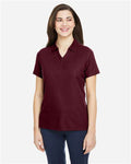 Core 365 CE112W Women's Fusion ChromaSoft Pique Polo - Burgundy - model front