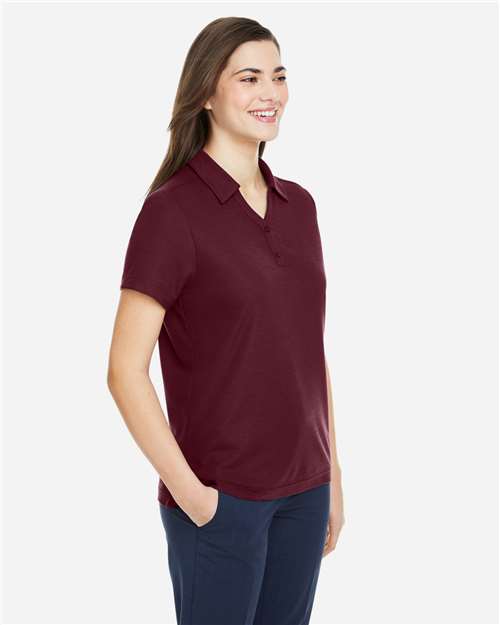 Core 365 CE112W Women's Fusion ChromaSoft Pique Polo - Burgundy - model side