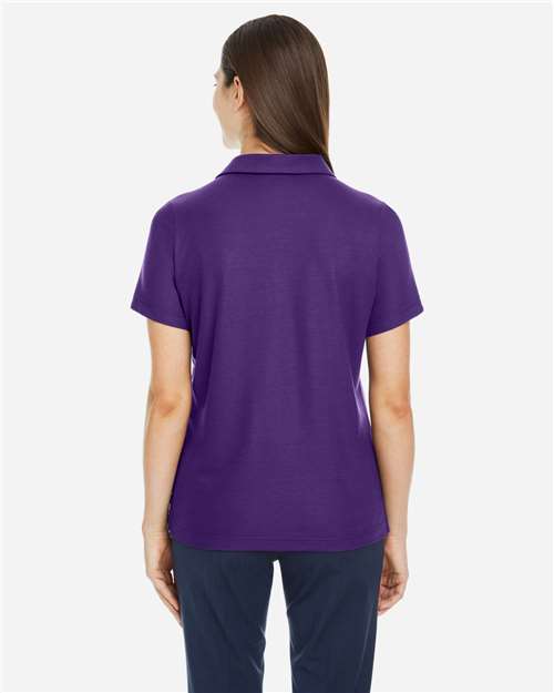 Core 365 CE112W Women's Fusion ChromaSoft Pique Polo - Campus Purple - model back