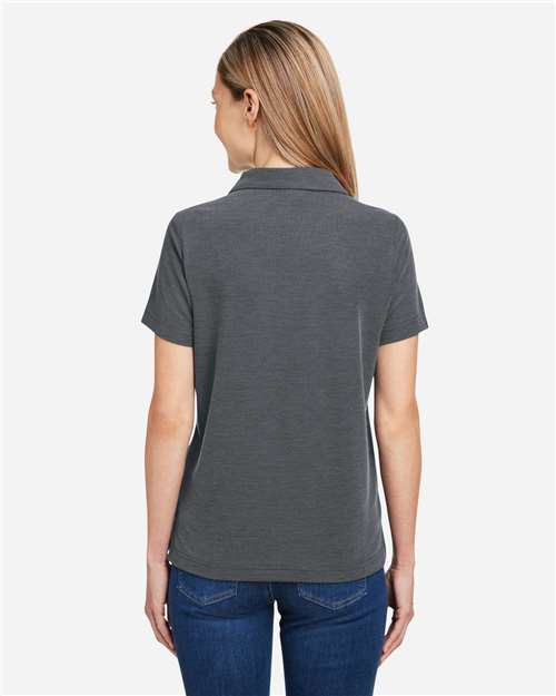 Core 365 CE112W Women's Fusion ChromaSoft Pique Polo - Carbon Heather - model back