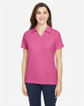 Core 365 CE112W Women's Fusion ChromaSoft Pique Polo - Charity Pink - model front