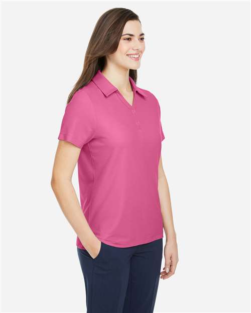Core 365 CE112W Women's Fusion ChromaSoft Pique Polo - Charity Pink - model side