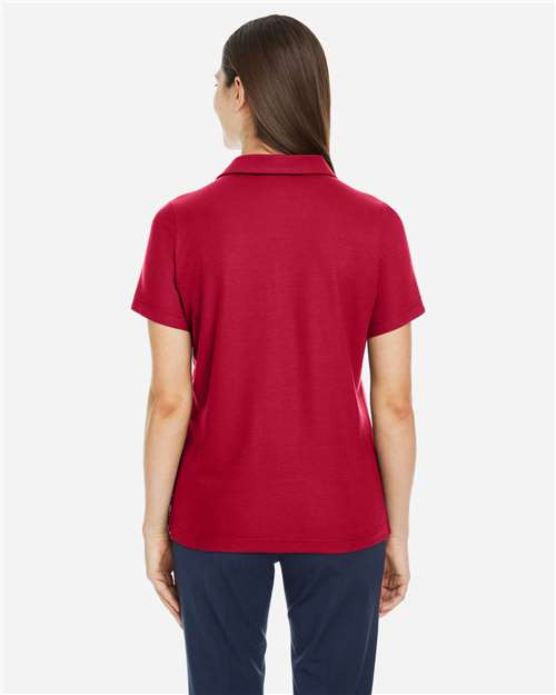 Core 365 CE112W Women's Fusion ChromaSoft Pique Polo - Classic Red - model back