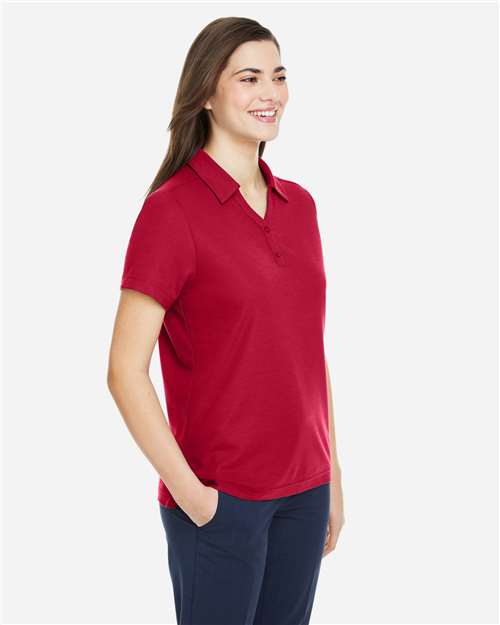 Core 365 CE112W Women's Fusion ChromaSoft Pique Polo - Classic Red - model side