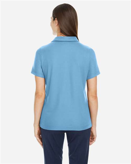 Core 365 CE112W Women's Fusion ChromaSoft Pique Polo - Columbia Blue - model back