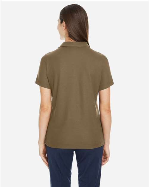 Core 365 CE112W Women's Fusion ChromaSoft Pique Polo - Coyote Brown - model back