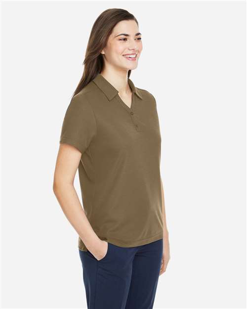 Core 365 CE112W Women's Fusion ChromaSoft Pique Polo - Coyote Brown - model side