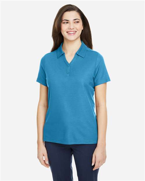 Core 365 CE112W Women's Fusion ChromaSoft Pique Polo - Electric Blue - model front
