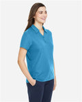 Core 365 CE112W Women's Fusion ChromaSoft Pique Polo - Electric Blue - model side