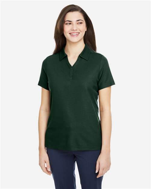 Core 365 CE112W Women's Fusion ChromaSoft Pique Polo - Forest - model front