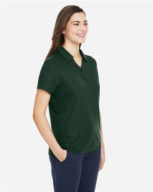 Core 365 CE112W Women's Fusion ChromaSoft Pique Polo - Forest - model side