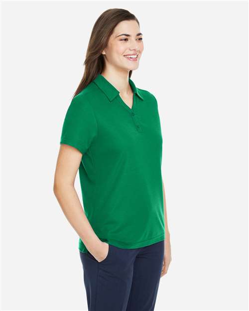 Core 365 CE112W Women's Fusion ChromaSoft Pique Polo - Kelly Green - model side