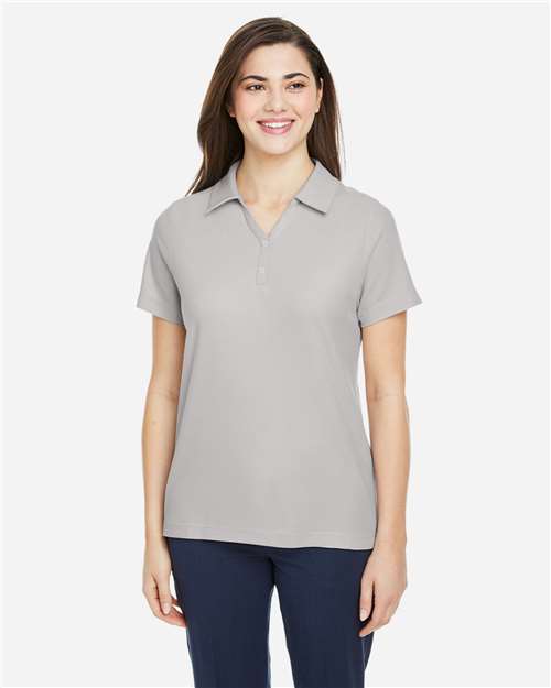 Core 365 CE112W Women's Fusion ChromaSoft Pique Polo - Platinum - model front