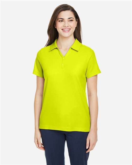 Core 365 CE112W Women's Fusion ChromaSoft Pique Polo - Safety Yellow - model front