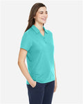Core 365 CE112W Women's Fusion ChromaSoft Pique Polo - Sea Glass - model side