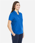 Core 365 CE112W Women's Fusion ChromaSoft Pique Polo - True Royal - model side