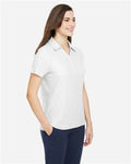 Core 365 CE112W Women's Fusion ChromaSoft Pique Polo - White - model side