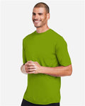 Core 365 CE10 Unisex Capital Performance T-Shirt - Acid Green - model side
