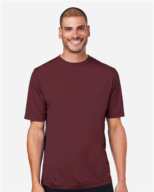 Core 365 CE10 Unisex Capital Performance T-Shirt - Burgundy - model front