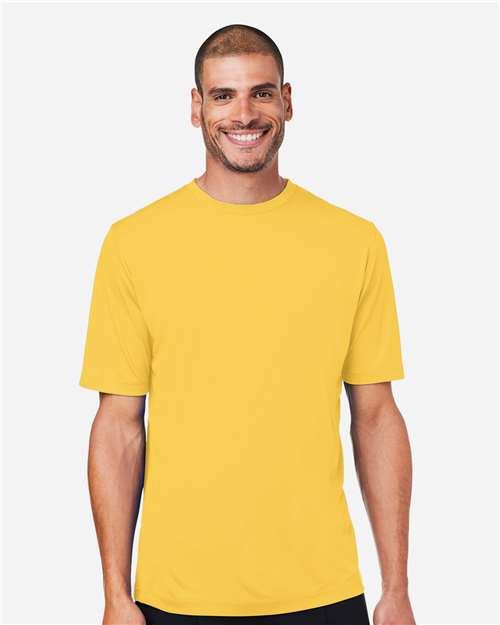 Core 365 CE10 Unisex Capital Performance T-Shirt - Campus Gold - model front