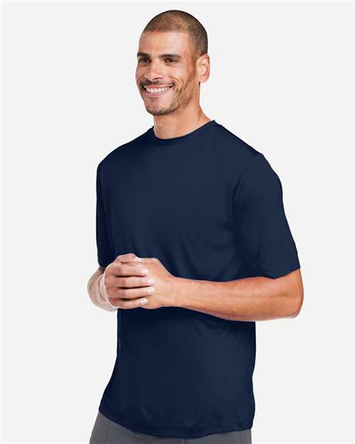 Core 365 CE10 Unisex Capital Performance T-Shirt - Classic Navy - model side