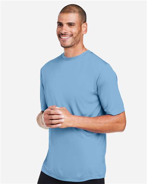 Core 365 CE10 Unisex Capital Performance T-Shirt - Columbia Blue - model side