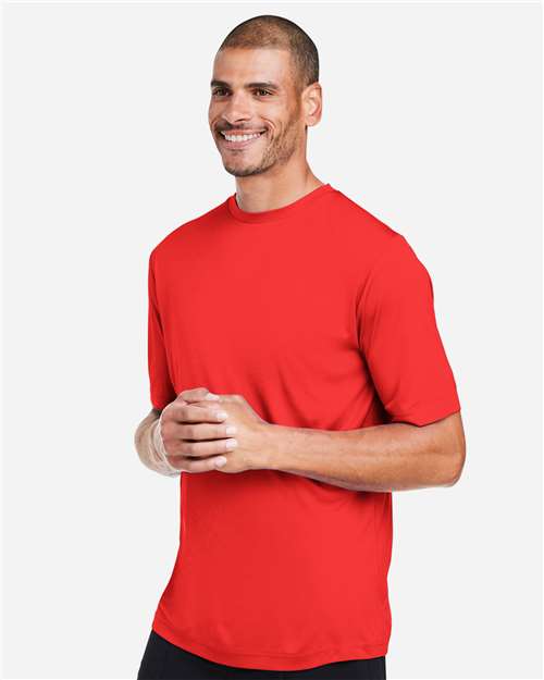 Core 365 CE10 Unisex Capital Performance T-Shirt - Marina Red - model side