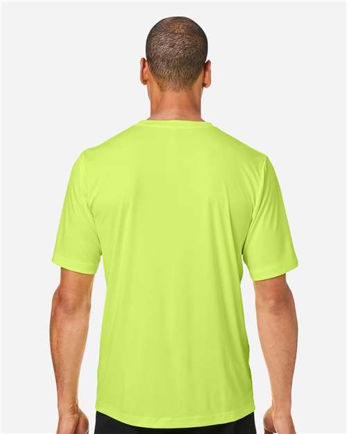 Core 365 CE10 Unisex Capital Performance T-Shirt - Safety Yellow - model back