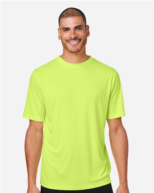 Core 365 CE10 Unisex Capital Performance T-Shirt - Safety Yellow - model front