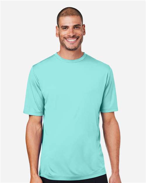 Core 365 CE10 Unisex Capital Performance T-Shirt - Sea Glass - model front