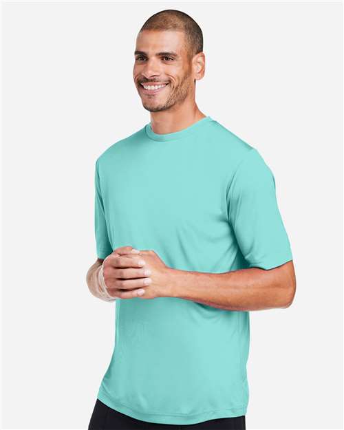 Core 365 CE10 Unisex Capital Performance T-Shirt - Sea Glass - model side