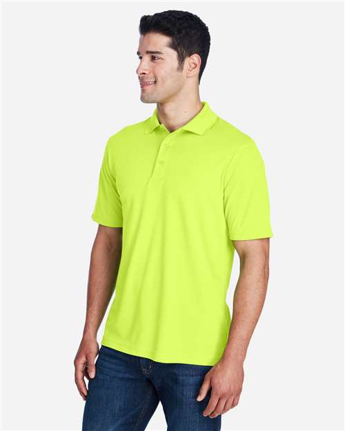 Core 365 88181 Origin Performance Piqué Polo - Safety Yellow - model side