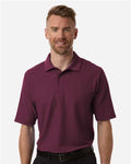 Core 365 CE106 Men's Resolve CVC Performance Pique Polo - Burgundy - model front