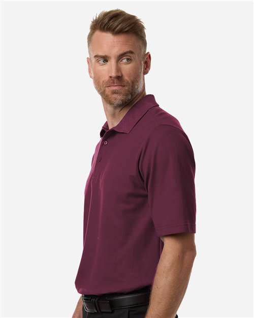 Core 365 CE106 Men's Resolve CVC Performance Pique Polo - Burgundy - model side