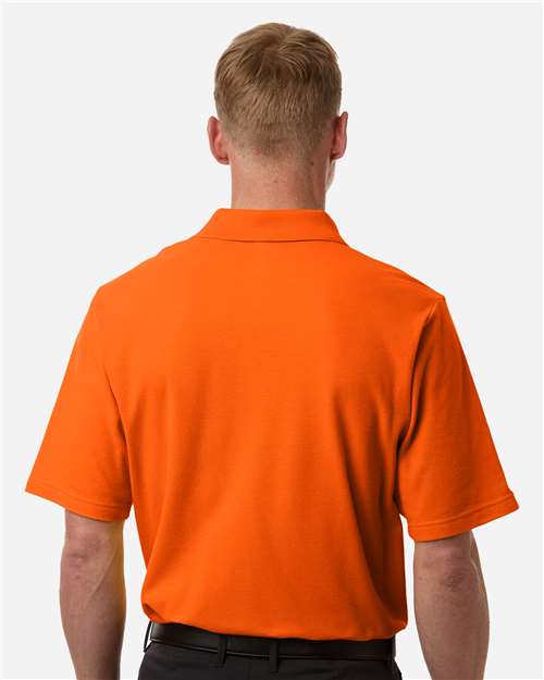 Core 365 CE106 Men's Resolve CVC Performance Pique Polo - Campus Orange - model back