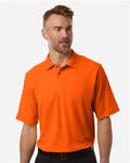 Core 365 CE106 Men's Resolve CVC Performance Pique Polo - Campus Orange - model front